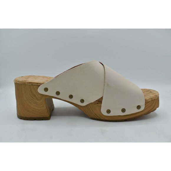 Kork-Ease Womens Size 10 Tatum White Full Grain Leather Heeled Platform Sandals - Picture 10 of 13
